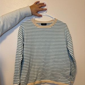 Striped Sweater in Blue and Cream